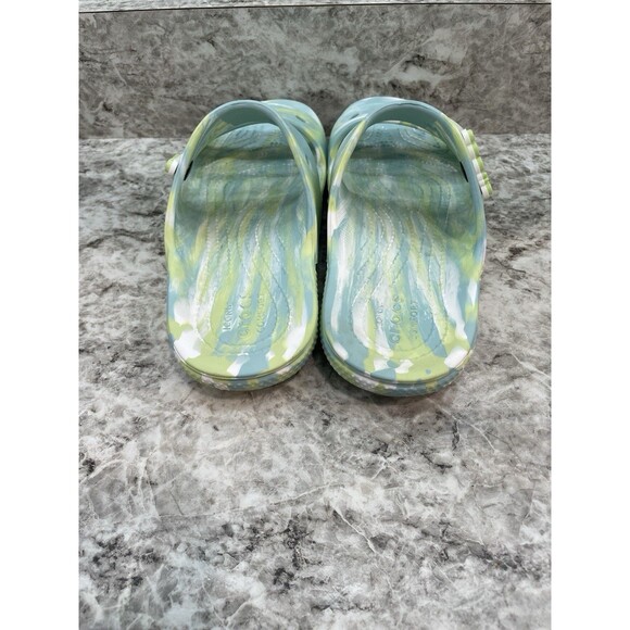 Classic Crocs Marbized Sandal Pure Water/Multi Unisex Men’s 6 Women’s 8 EUC - Picture 4 of 7